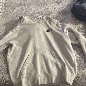 Nike Men's Gray Hoodie Sweater